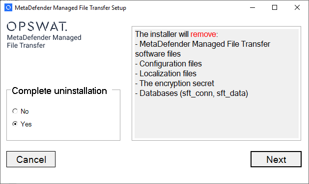 Complete uninstallation