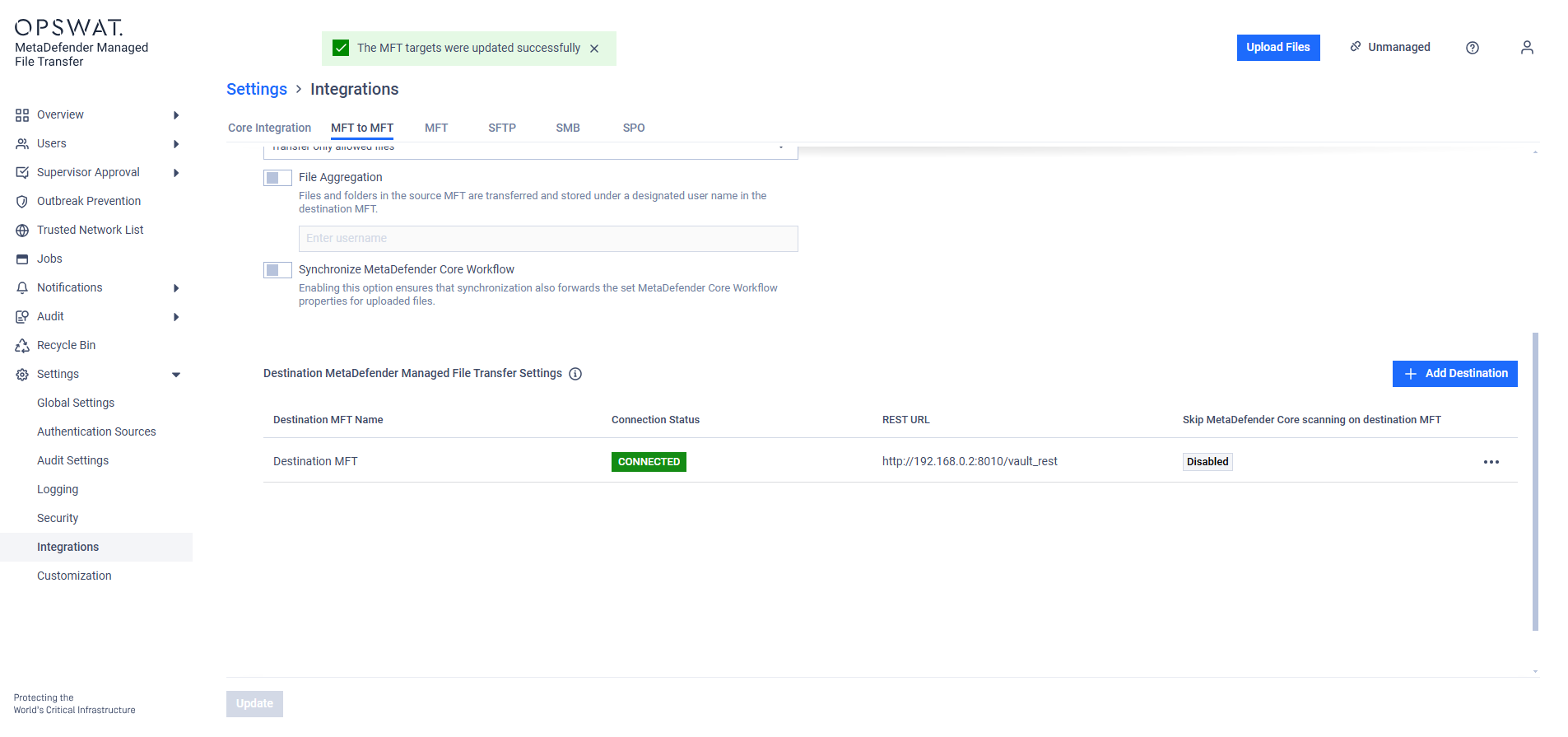 Example: Valid inputs with Enforce Synchronization turned on.