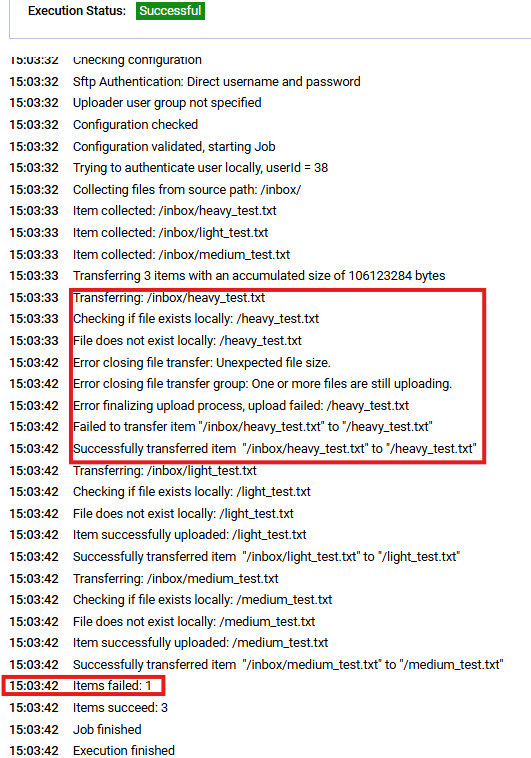 JOB logs