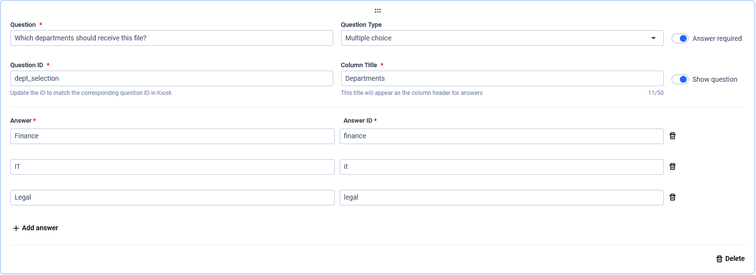 Multiple choice question