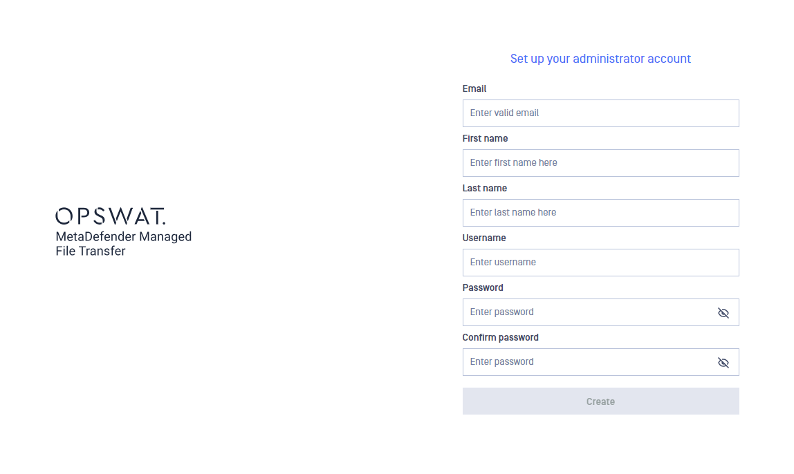 Create the first local administrator