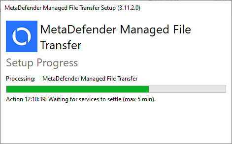 This window is not a sign of error itself. Installer is monitoring the service states.