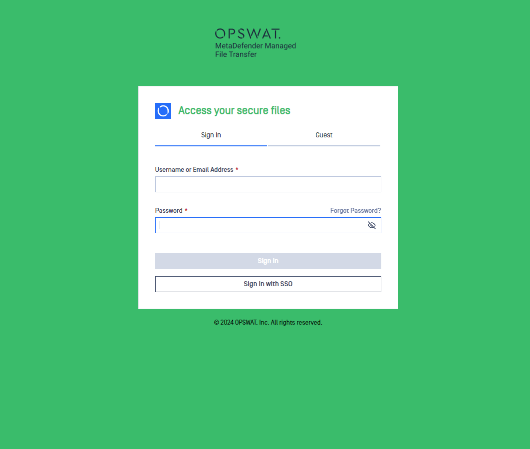 Login page with customized color