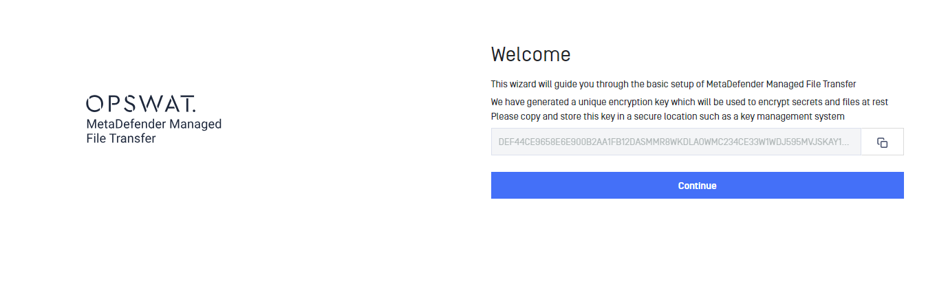 Store the encryption key safely