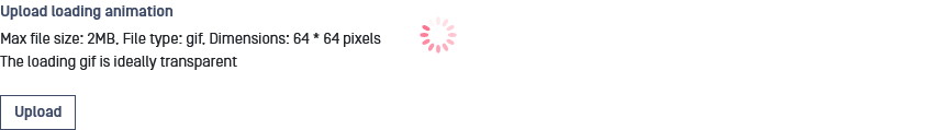 Upload loading animation form element
