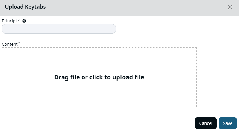Upload Keytab
