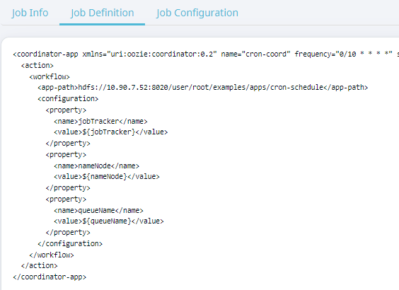 Coordinator Job Definition
