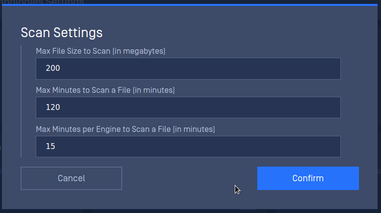 Adjust the settings for max file sizes and timeouts