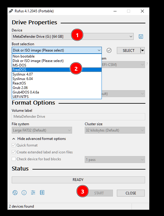 Recreating a bootable USB drive using Rufus