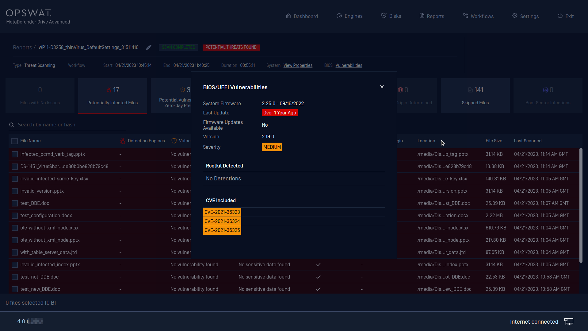 Details of a firmware vulnerability