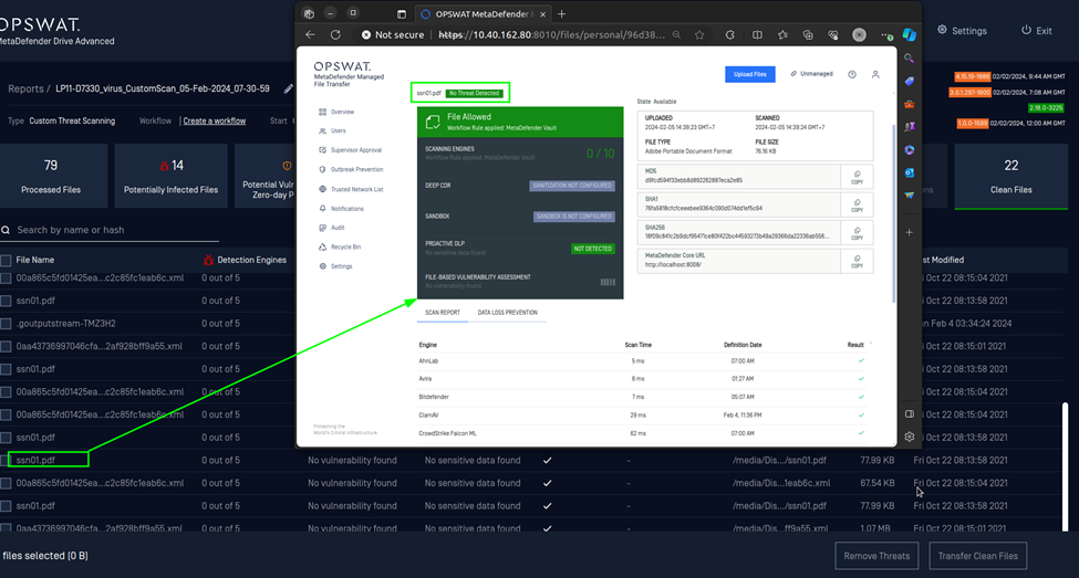 _MetaDefender Managed File Transfer view_