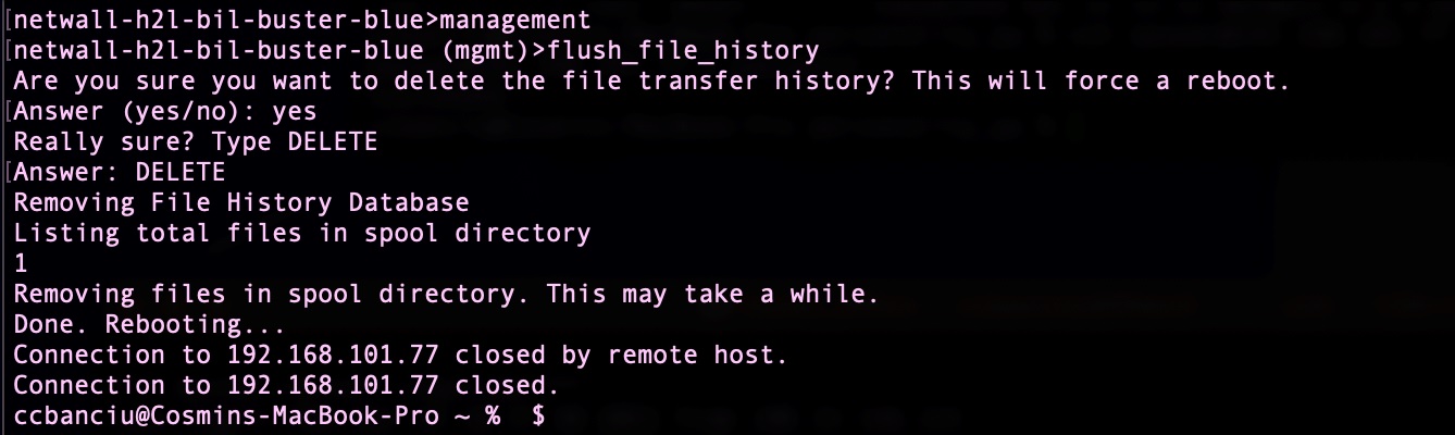 Flushing historical data