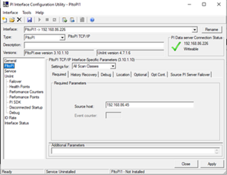 Adding the address of the Source Pi Server