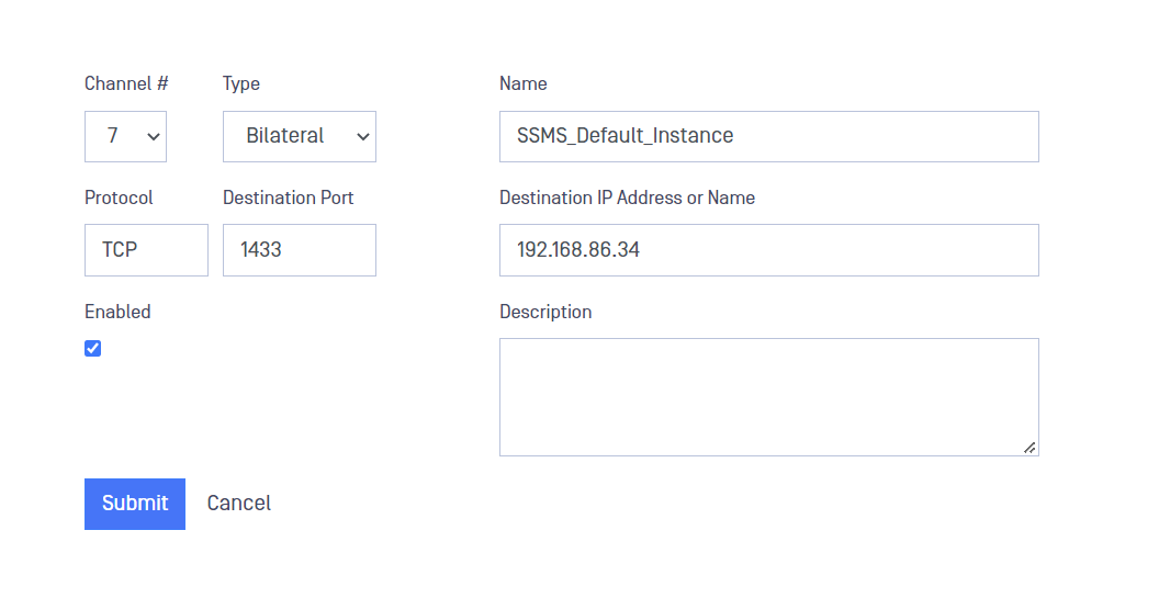 NetWall RED Stream configuration
