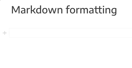 Instant markdown formatting